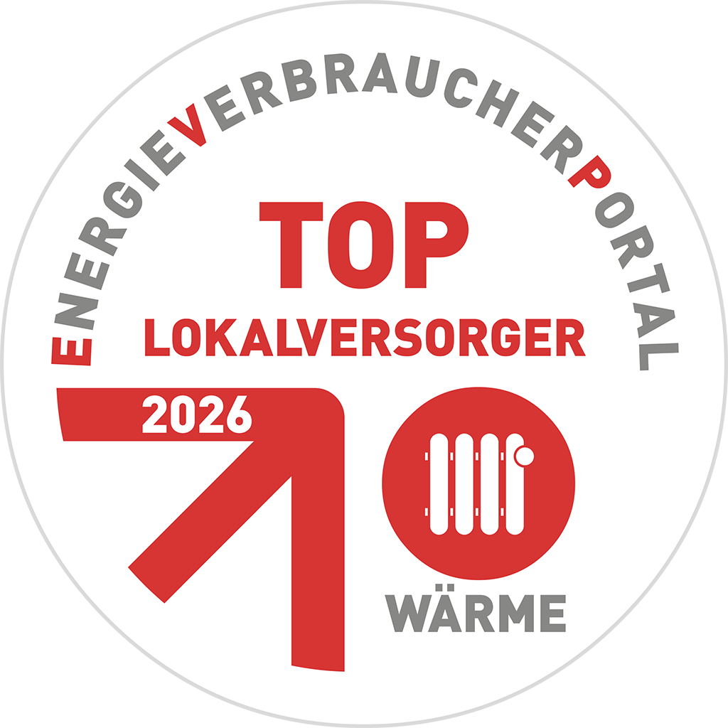 Die Plakette Top Lokalversorger Wärme 2025